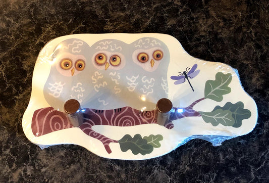 Ikea Vandring children's coat rack, owls