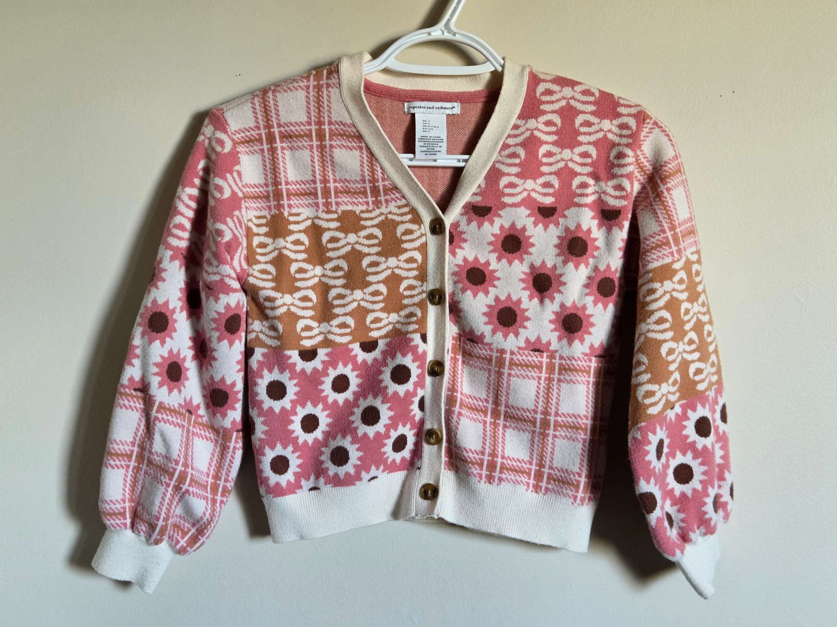 Cupcakes and Cashmere Floral Cardigan Sweater Size 7, Kids 7