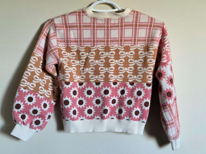 Cupcakes and Cashmere Floral Cardigan Sweater Size 7, Kids 7
