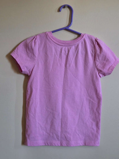 Girls Pink Barbie Rollerskating Tshirt 4T, Kids 4/4T