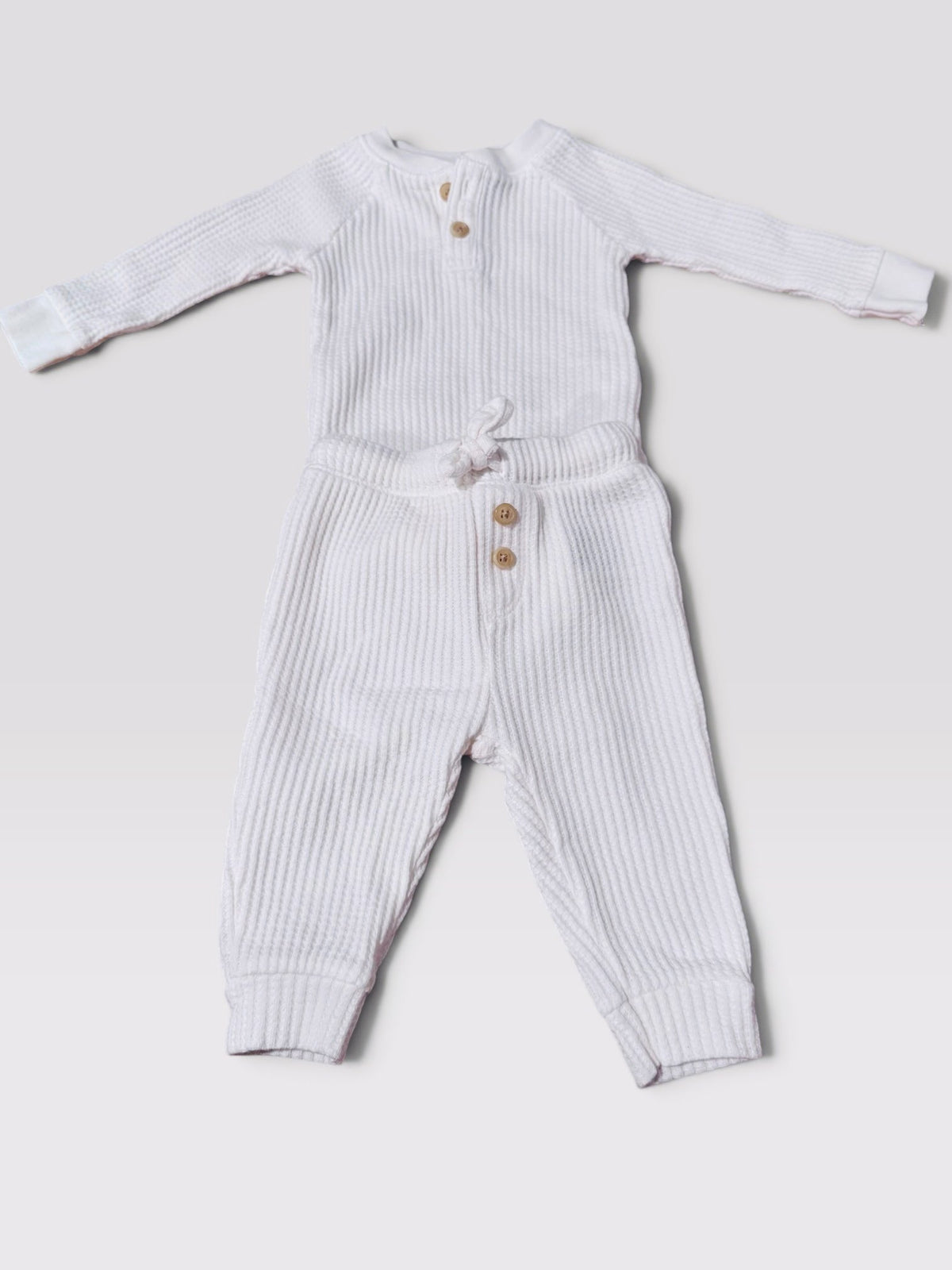 3-6m waffle matching set , Kids 6 Month (3-6M)