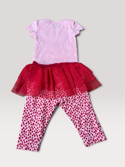 3-6m heart outfit with tutu, Kids 6 Month (3-6M)