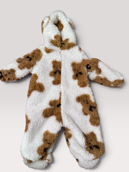 Fuzzy bear bunting suit 0-3m, Kids 3 Month (0-3M)