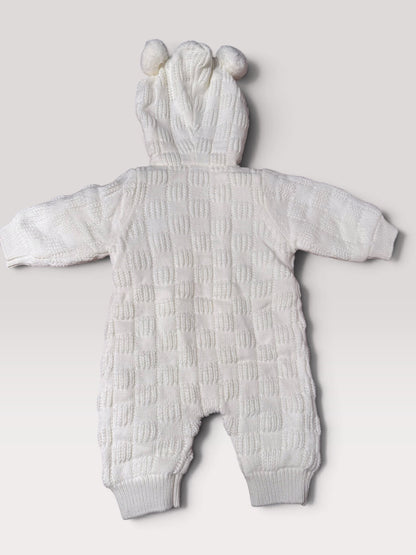 Sherpa lined knitted bunting suit 3-6m , Kids 6 Month (3-6M)