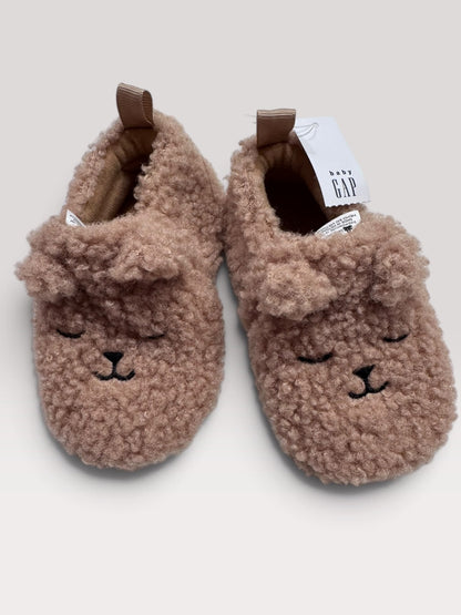 Baby Gap teddy bear shoes/slippers, Shoes 4.5 (Walkers:12-24 mth)