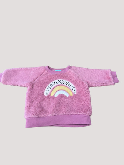 Faux fur rainbow sweater 3m