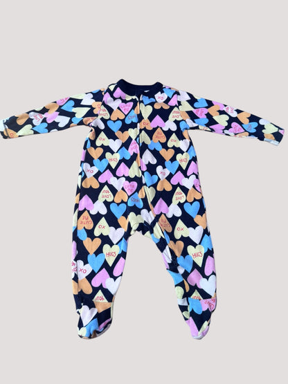Candy hearts onesie, Kids 6 Month (3-6M)