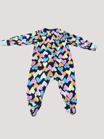Candy hearts onesie, Kids 6 Month (3-6M)