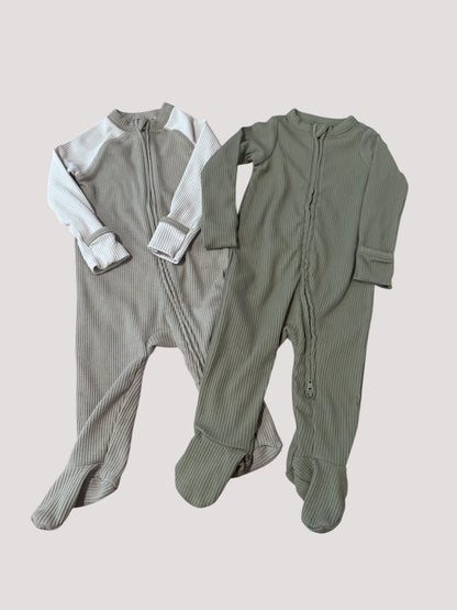 Ribbed cotton onesie bundle, Kids 6 Month (3-6M)