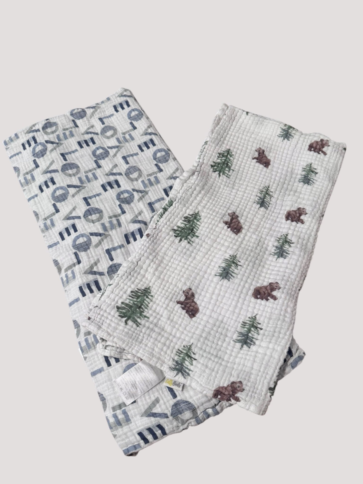 Muslin swaddle/receiving blanket bundle