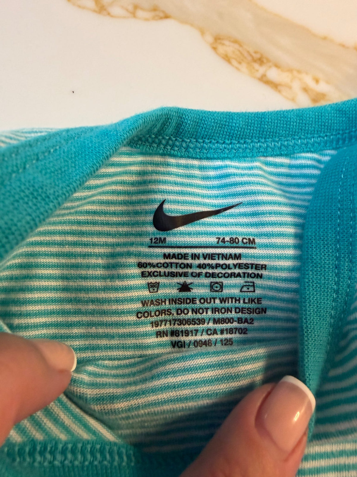 Blue Nike top 12month