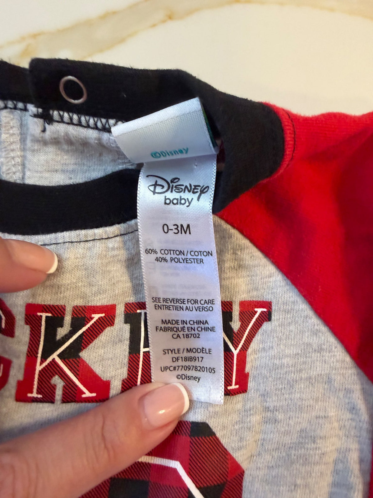 Disney Mickey t-shirt, Kids 3 Month (0-3M)