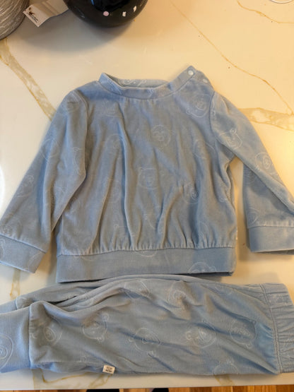 Huggies blue fleece outfit , Kids 9 Month (6-9M)