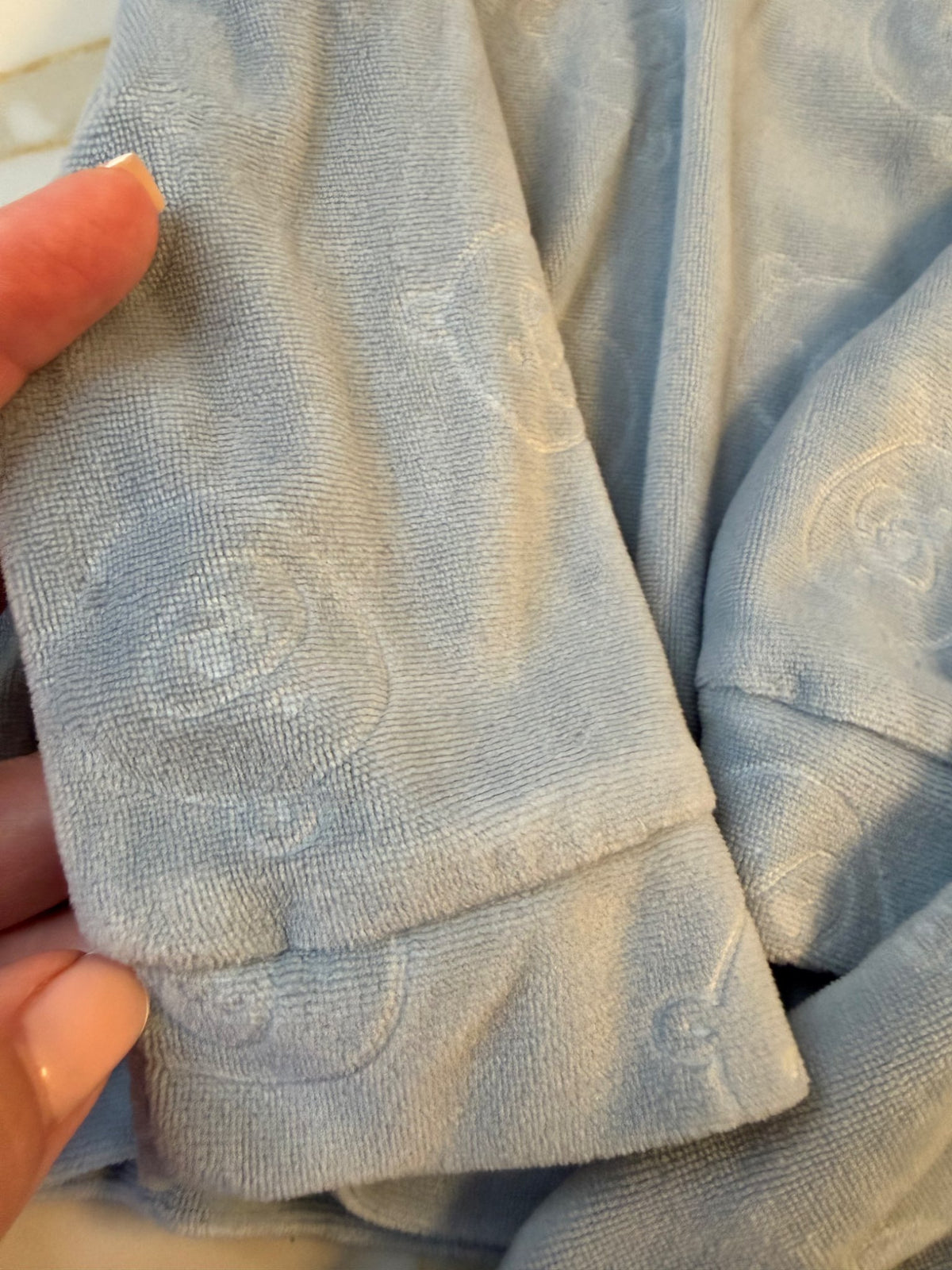 Huggies blue fleece outfit , Kids 9 Month (6-9M)