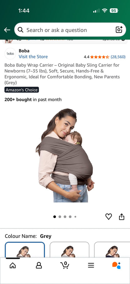 Boba baby carrier wrap