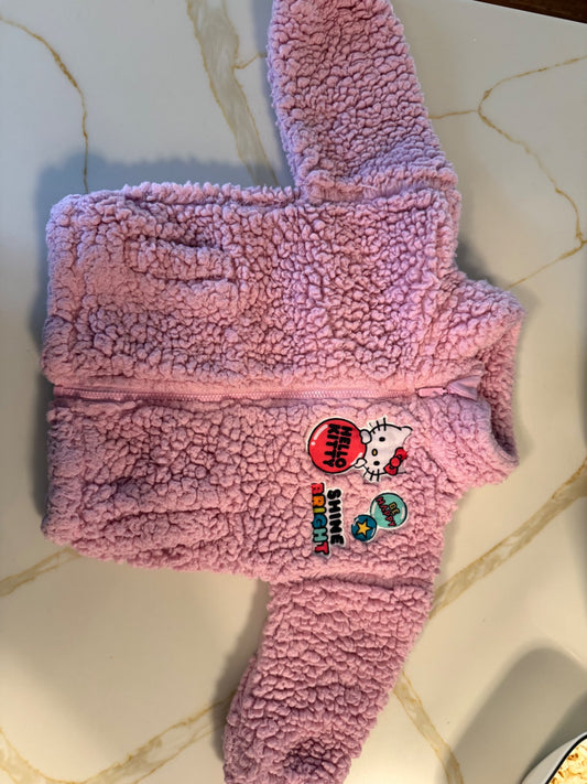 Hello kitty pink fleece jacket 12 month, Kids 12 Month (9-12M)