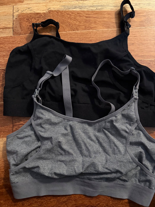 Momcozy nursing bras size L (2 tops), Maternity L (12-14)