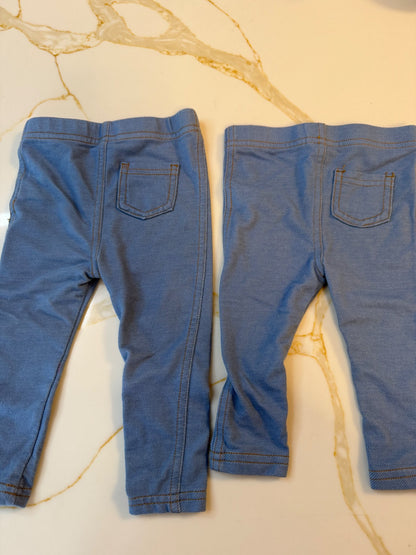 Baby pants - 2 pairs , Kids 6 Month (3-6M)