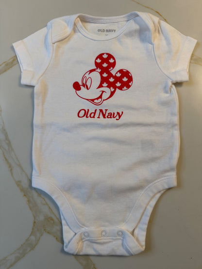 Mickey 6-12month white top, Kids 9 Month (6-9M)