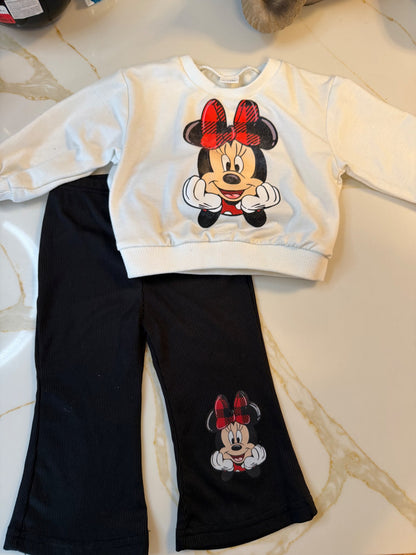 Minnie black and white outfit 9-12month, Kids 12 Month (9-12M)