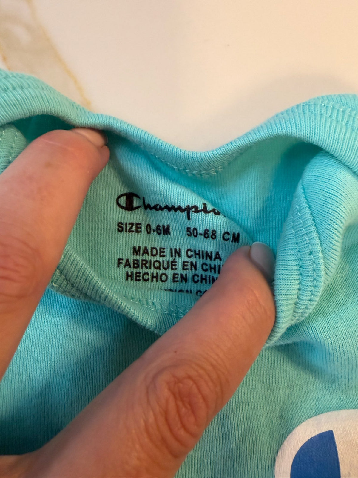 Champion blue top 0-6months, Kids 3 Month (0-3M)
