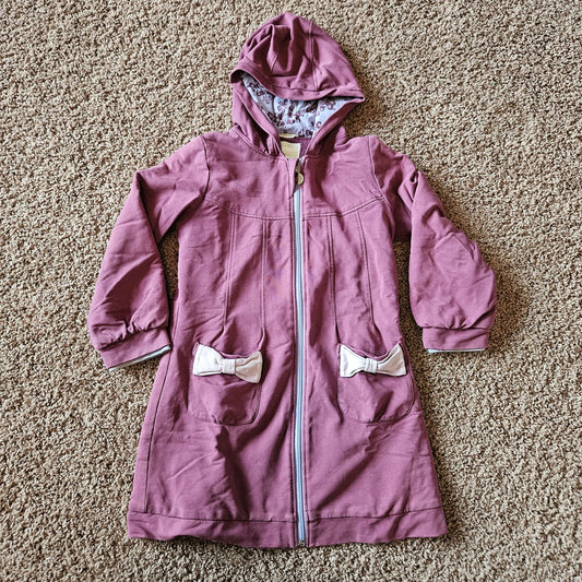Girls long coat, size 8, purple, peekaboo beans , Kids 7 & 8 (small)