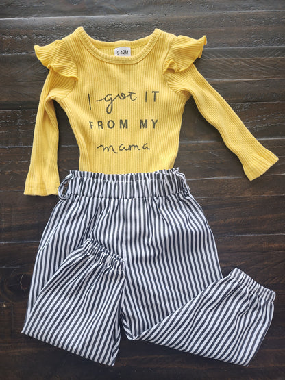 9-12M I got it from my Mama outfit, Kids 9 Month (6-9M)