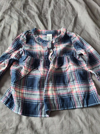 Carters 24 month long sleeve shirts 3 pcs, Kids 24 Month (18-24M)