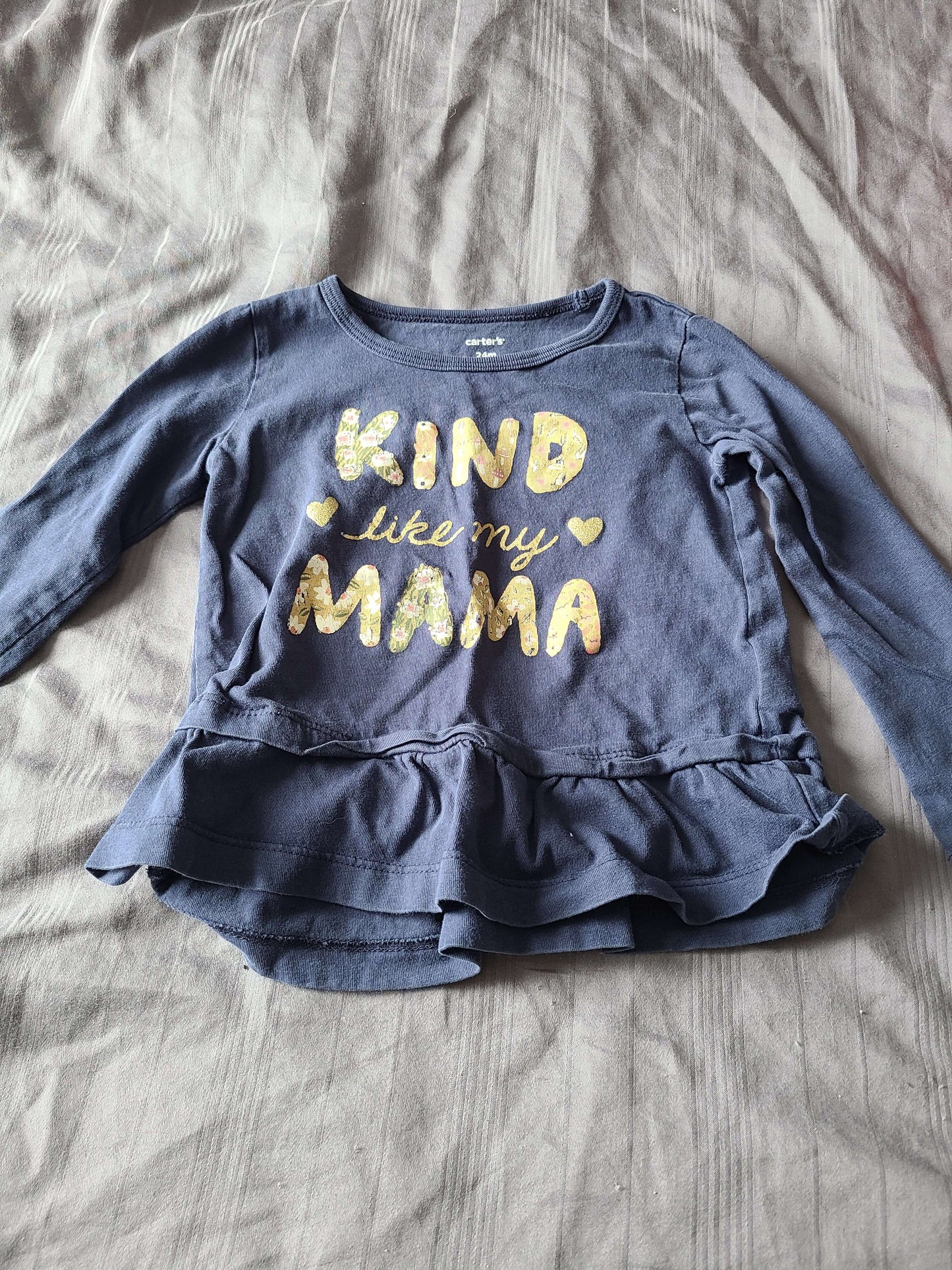 Carters 24 month long sleeve shirts 3 pcs, Kids 24 Month (18-24M)