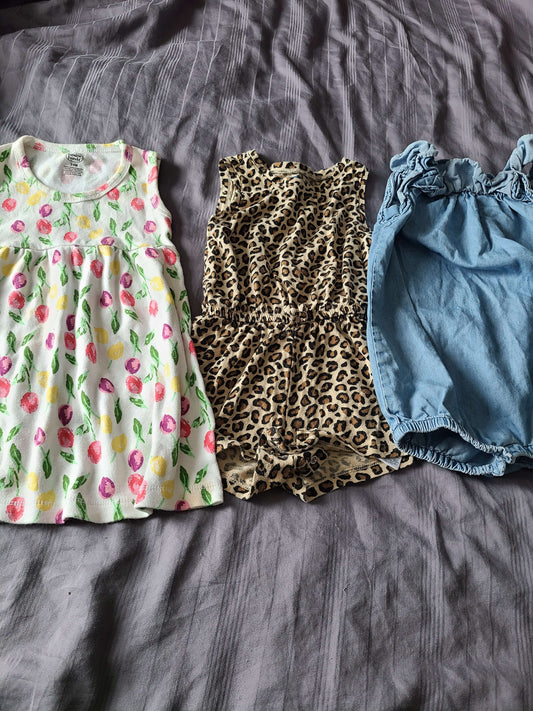 24 month rompers and dress 3 pcs, Kids 24 Month (18-24M)