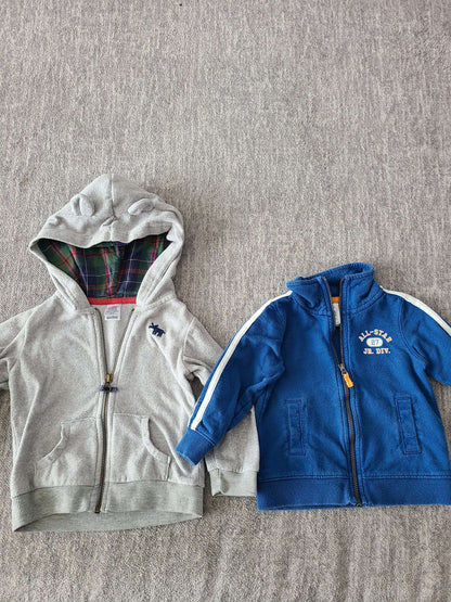 18 m9nth long sleeve zipper shirts.. 2 pcs, Kids 18 Month (12-18M)