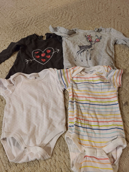 3 to 6 month bundle 4 pcs , Kids 6 Month (3-6M)