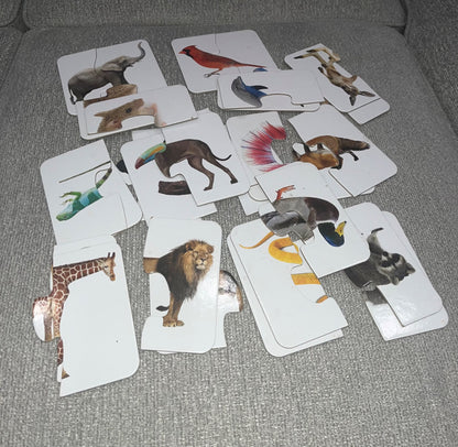 15 Matching animal puzzles