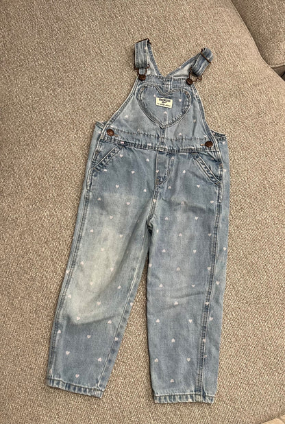 3T Heart Overalls, Kids 3T