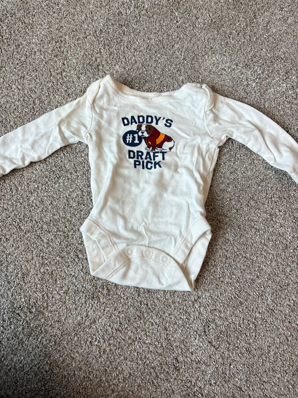 Carter’s bulldog bodysuit 2 pack, Kids 3 Month (0-3M)