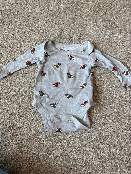 Carter’s bulldog bodysuit 2 pack, Kids 3 Month (0-3M)