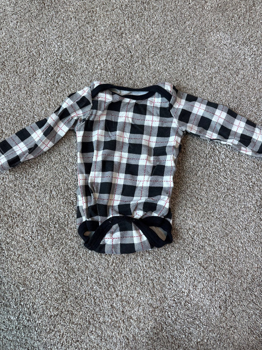 Plaid longsleeve bodysuit , Kids 3 Month (0-3M)