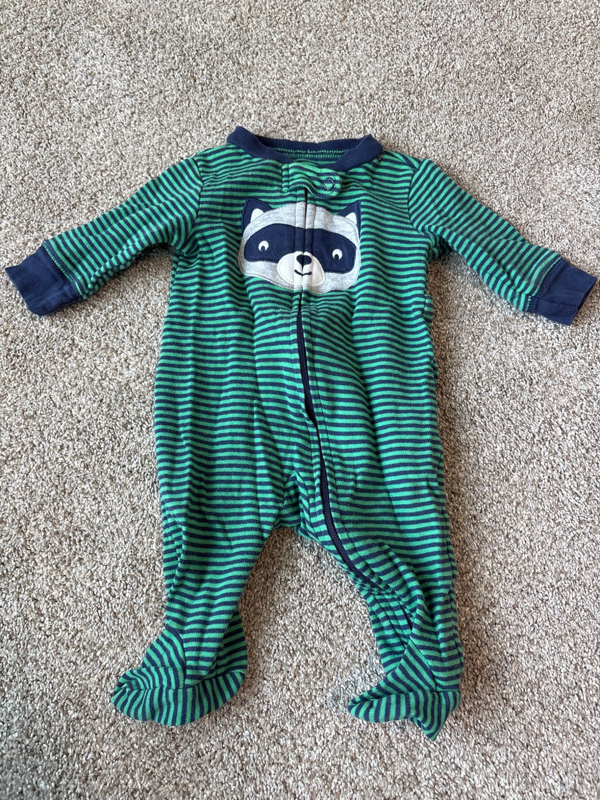 Raccoon pajamas, Kids 3 Month (0-3M)