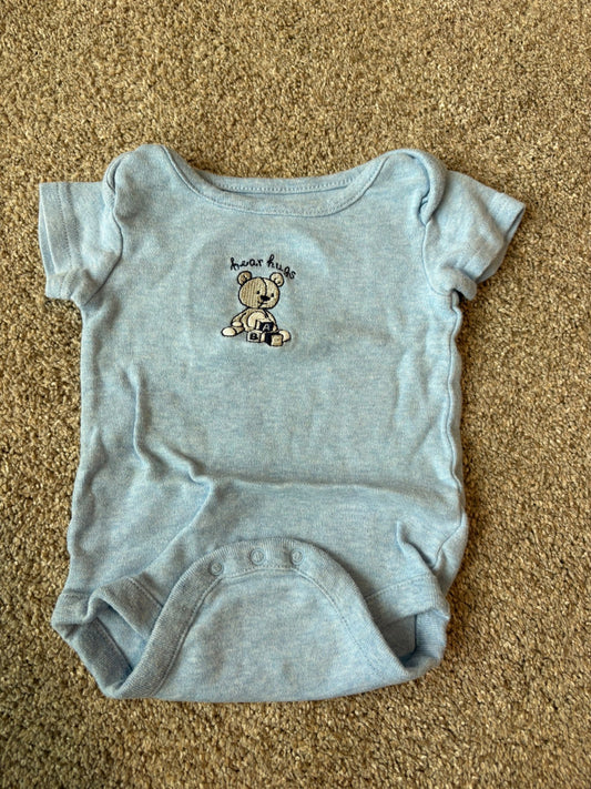 Blue short sleeve onesie, Kids Newborn