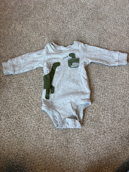 Dinosaur long sleeve bodysuit and pants, Kids 6 Month (3-6M)