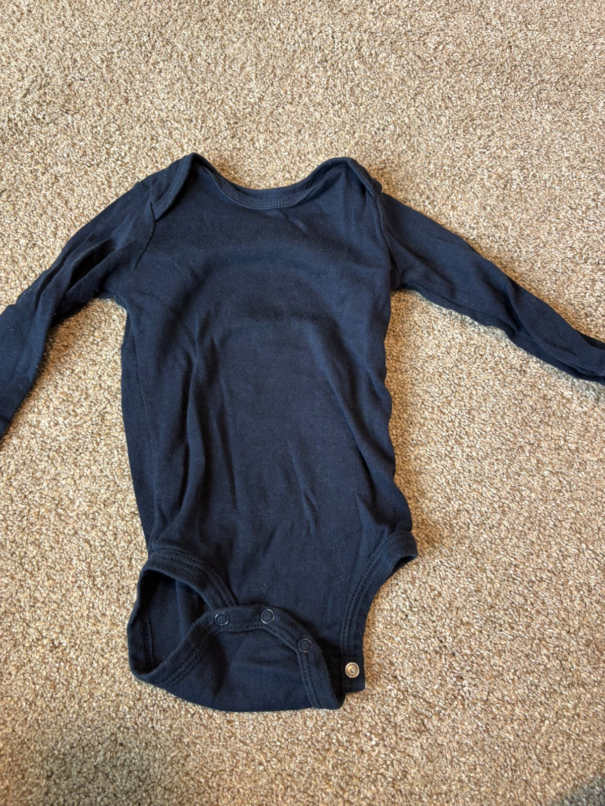 Navy long sleeve bodysuit , Kids 9 Month (6-9M)