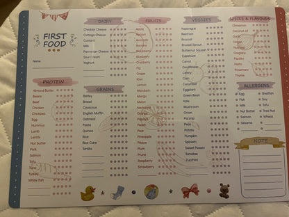 Baby Led Feeding Set - Book and Food Checklist Magnet