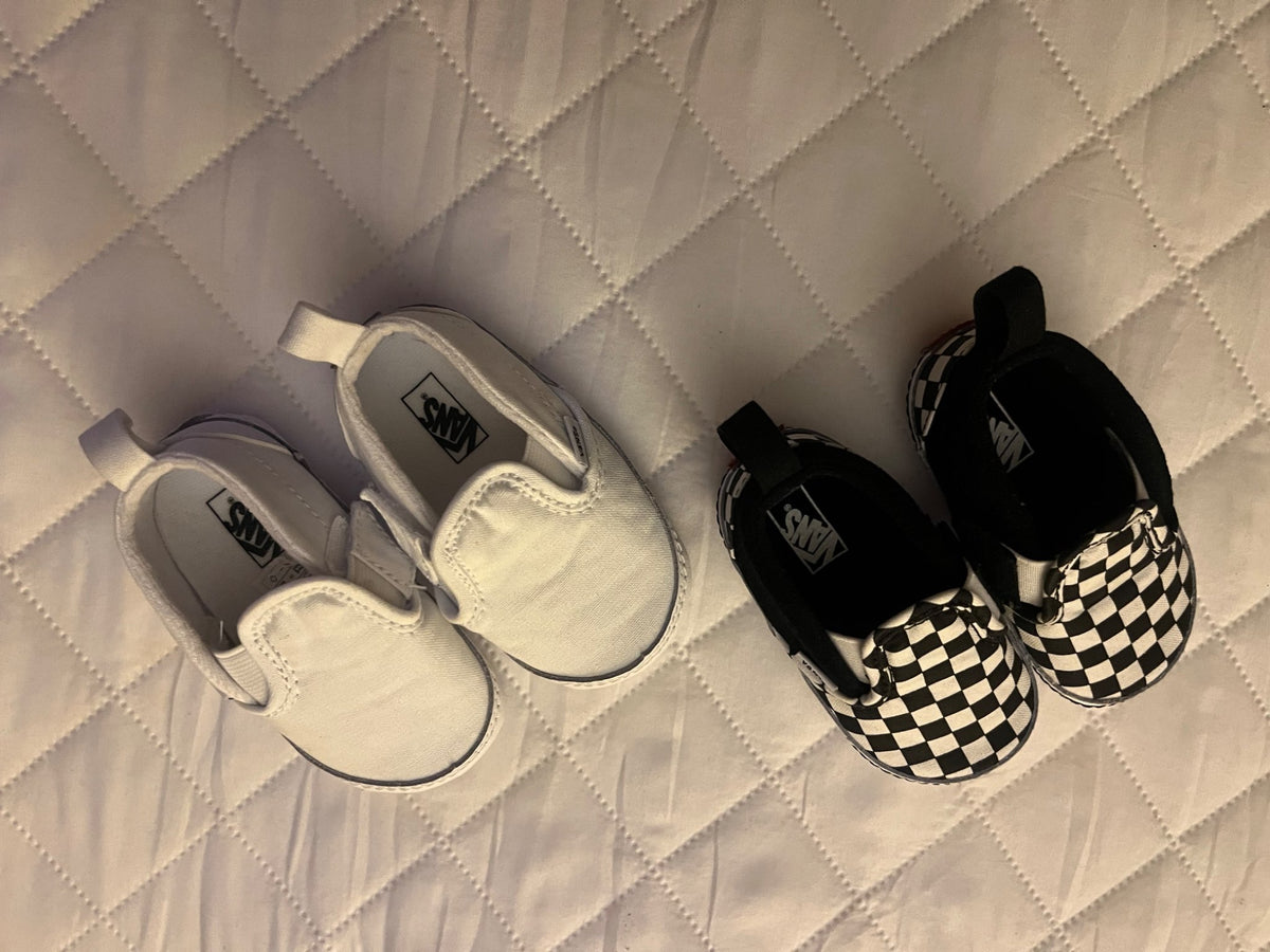 Baby Infant Vans Shoes - Set of 2 Pairs, Shoes 1 (Baby: 0-12 mth)