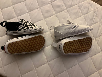 Baby Infant Vans Shoes - Set of 2 Pairs, Shoes 1 (Baby: 0-12 mth)