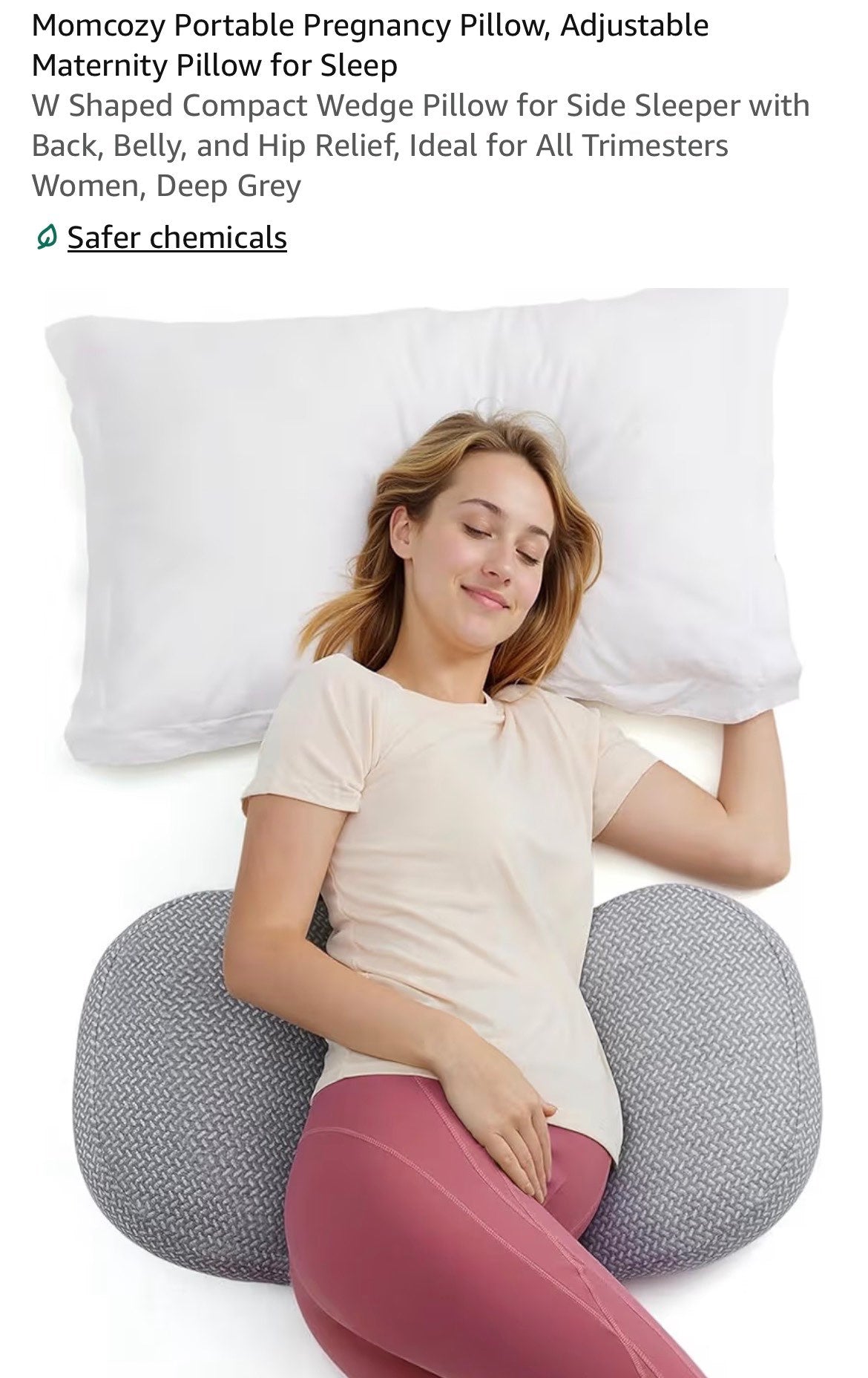 Momcozy Pregnancy Pillow, Maternity M (8-10)