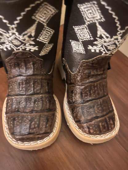 New Rock’em Aztec Genuine Leather Cowboy Boots ($165 MSRP), Shoes 11 (Toddler:2-4yr)