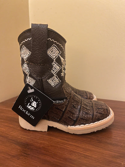 New Rock’em Aztec Genuine Leather Cowboy Boots ($165 MSRP), Shoes 11 (Toddler:2-4yr)