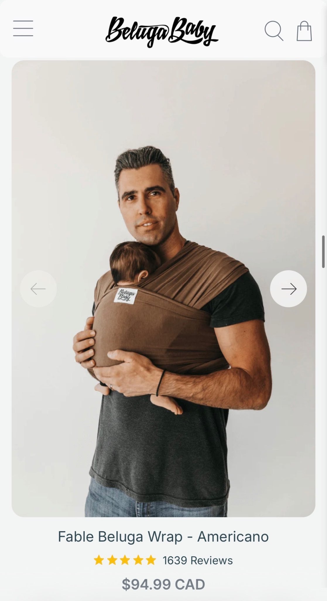 New Beluga Baby Set - Bamboo Swaddle and Carrier Wrap  ($135 MSRP)