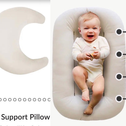 Snuggle Me Set- Infant Lounger and Feeding Support Pillow