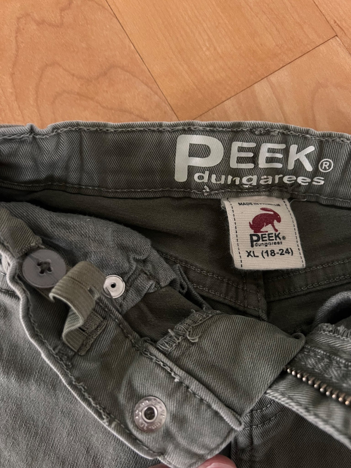 Peek Dungarees Olive Green Pants 18-24 Months, Kids 24 Month (18-24M)